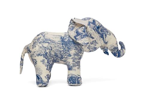 dior elephant toy|Toile de Jouy' Elephant soft toy .